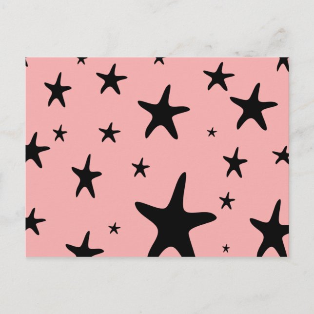 Pink Starfish Postcard (Front)
