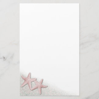 Pink Starfish stationery