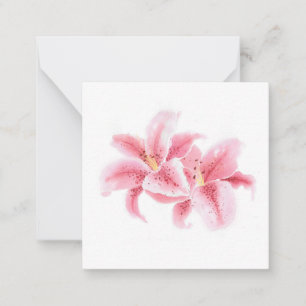 Pink Stargazer Lilies Note Card