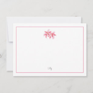 Pink Stargazer Lilies Note Card