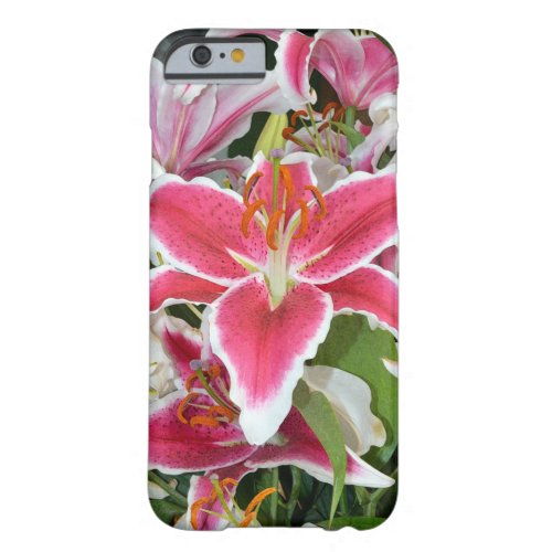 Pink stargazer lily iphone case