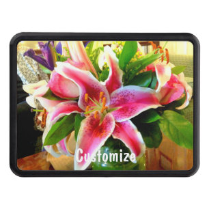 Pink stargazer lily Thunder_Cove Hitch Cover