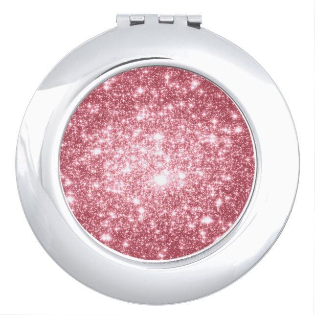 Pink Stars Compact Mirror (Front)