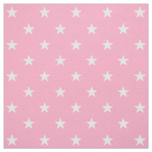 Pink Stars Fabric