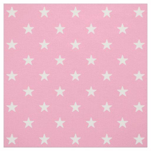 Pink Stars Fabric