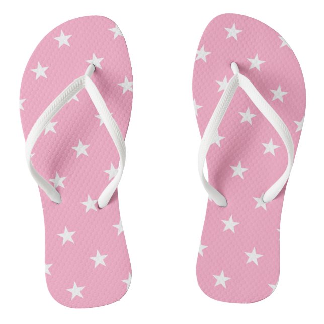 Pink Stars Flip Flops (Footbed)