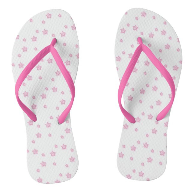 Pink Stars Flip Flops (Footbed)