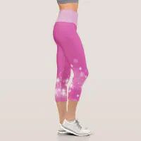 Black Colour Pink Star Printed Capri