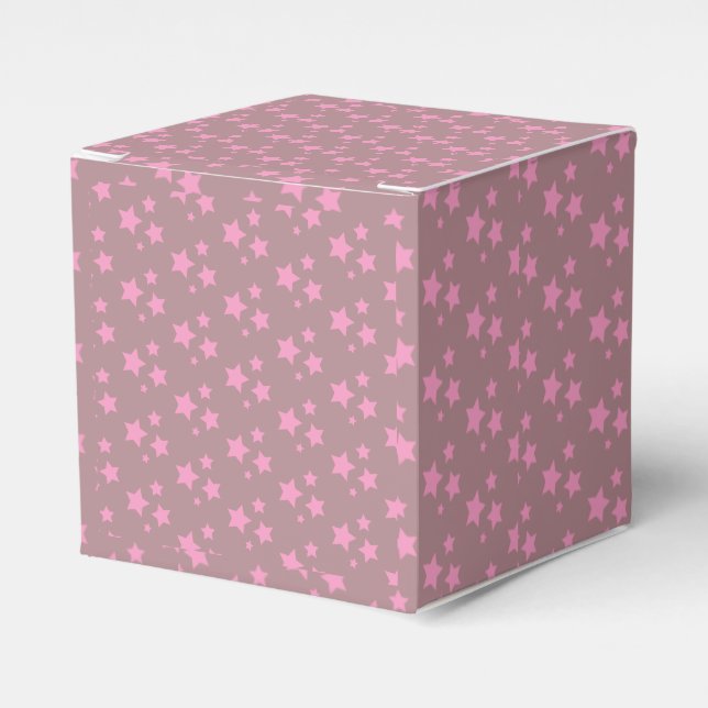Pink Stars Modern design Paper Cups Favor Boxes (Front Side)