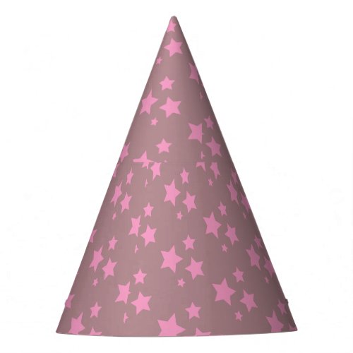 Pink Stars Modern design Party Hat