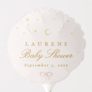Pink Stars Moon Princess Fairytale Baby Shower Balloon