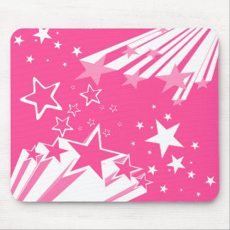 Pink Stars Mouse Pad