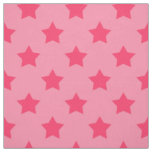 Pink Stars Pink Background Textile Fabric