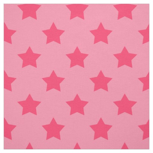 Pink Stars Pink Background Textile Fabric