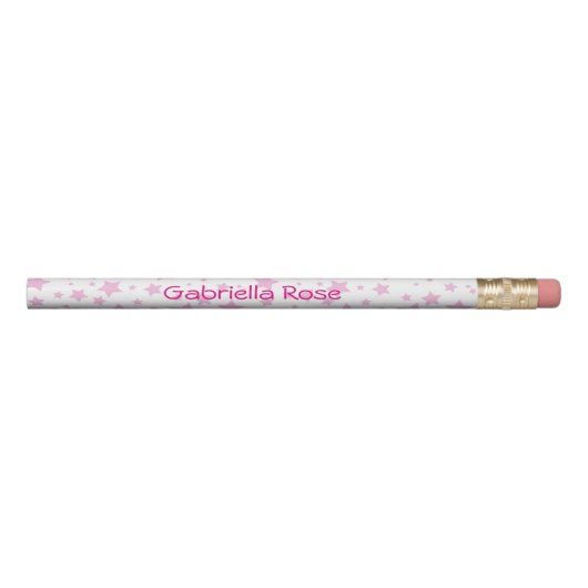 Pink Stars Pretty Pencil (Front)