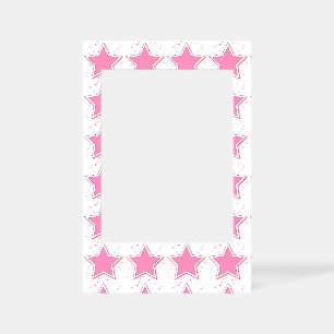 Pink Stars Selfie Board Frame