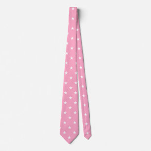 Pink Stars Tie