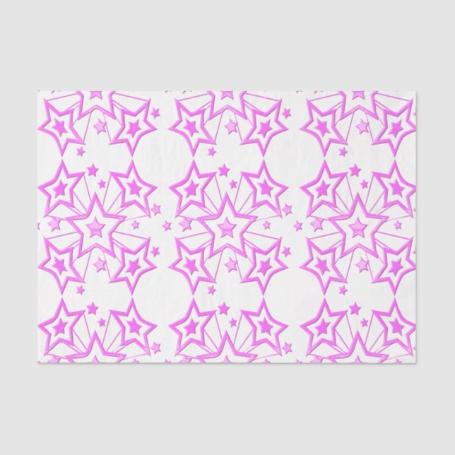 Pink Stars Tissue Paper (Front)