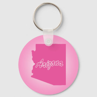 Pink State Arizona Keychain