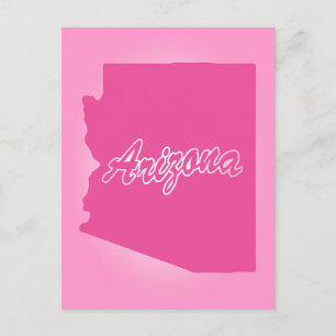 Pink State Arizona Postcard