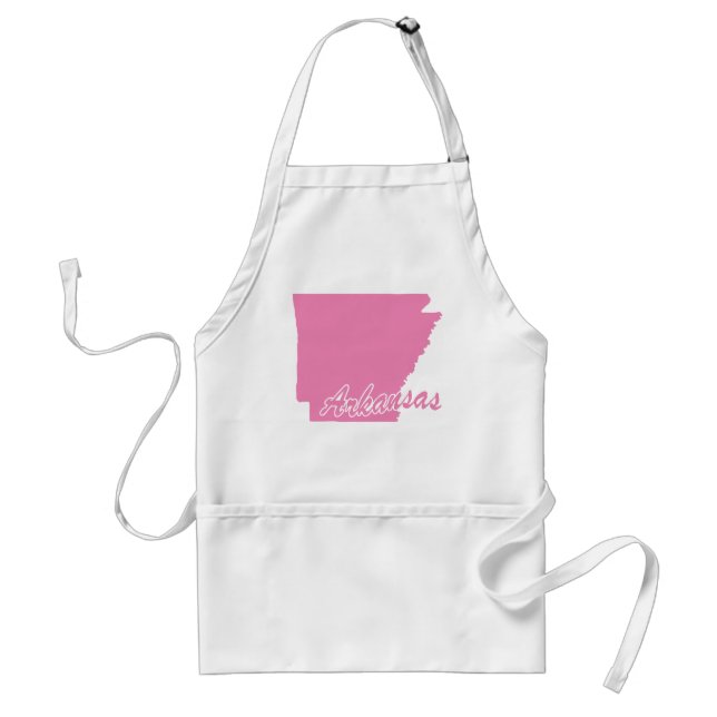 Pink State Arkansas Adult Apron (Front)