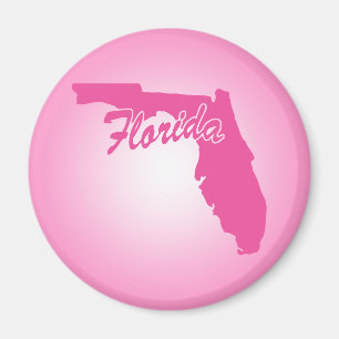 Pink State Florida Magnet