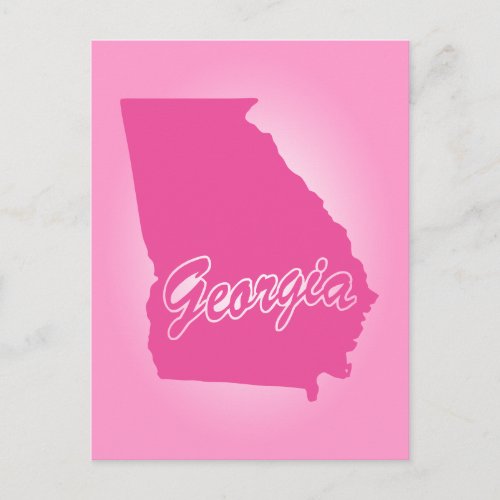 Pink State Georgia Postcard