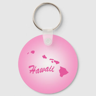 Pink State Hawaii Keychain