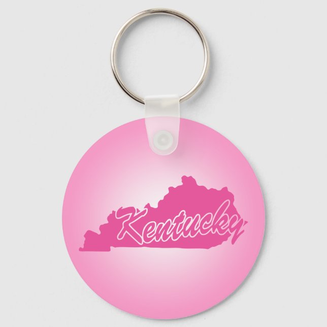 Pink State Kentucky Keychain (Front)