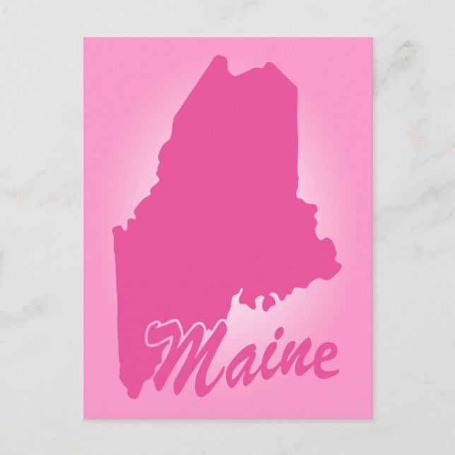 Pink State Maine Postcard (Front)