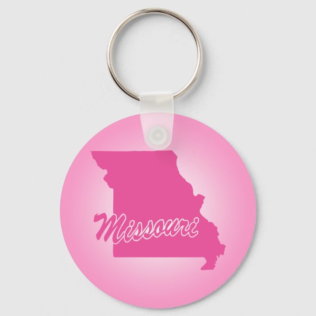 Pink State Missouri Keychain (Front)