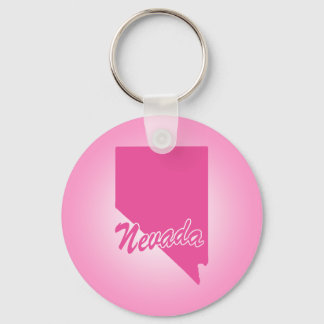 Pink State Nevada Keychain