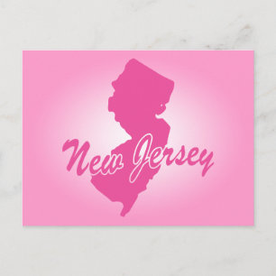 Pink State New Jersey Postcard