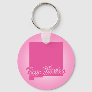 Pink State New Mexico Keychain