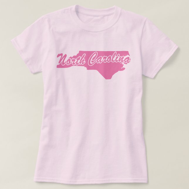 Pink State North Carolina T-Shirt (Design Front)