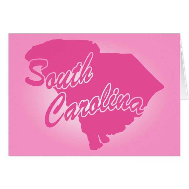 Pink State South Carolina Cards (Front Horizontal)