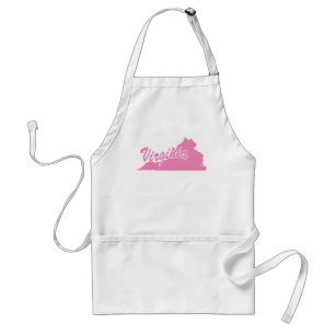 Pink State Virginia Adult Apron