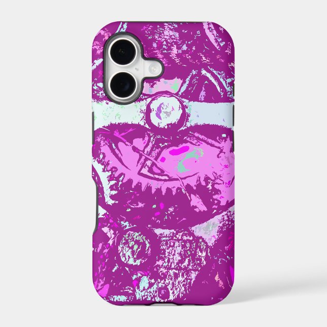 pink steampunk iphone case (Back)