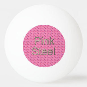 Pink Steel 1-star white ping pong ball