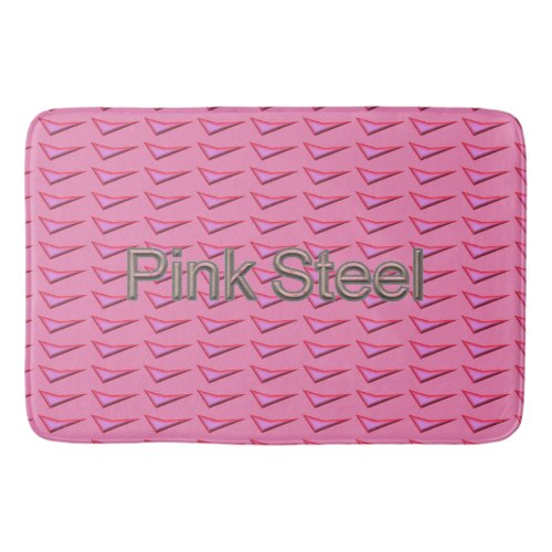 Pink Steel bath mat