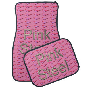 Pink Steel car mats front and rear