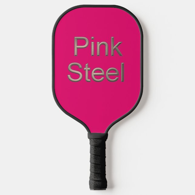 Pink Steel fuchsia black pickleball paddle (Front)