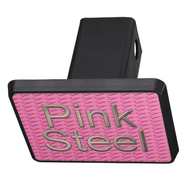 Pink Steel hitch cover receiver (Top)