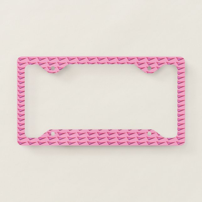 Pink Steel license plate frame (Front)