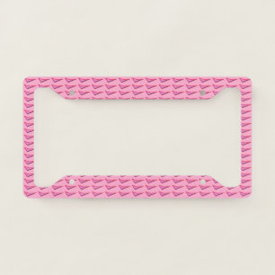 Pink Steel license plate frame