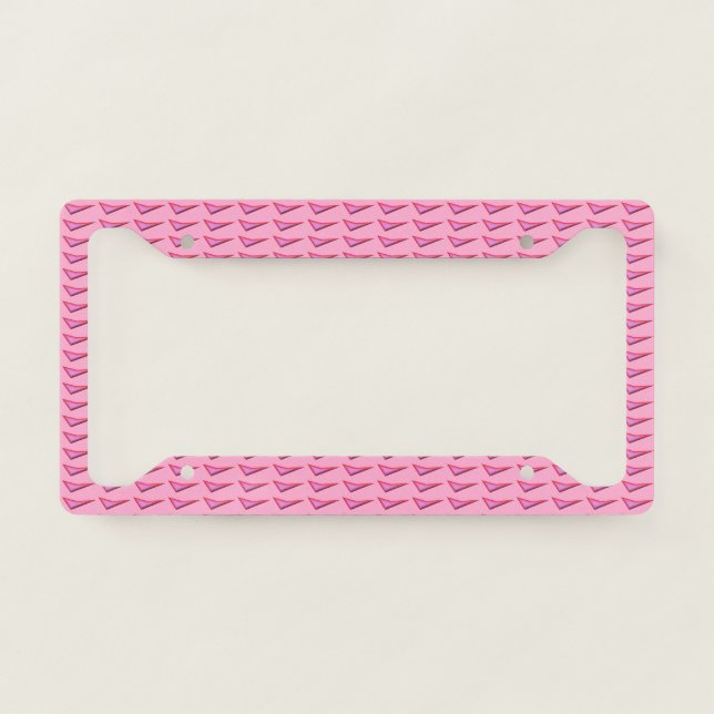 Pink Steel license plate frame (Front)