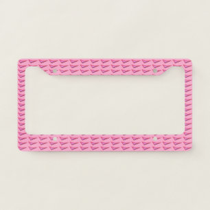 Pink Steel license plate frame