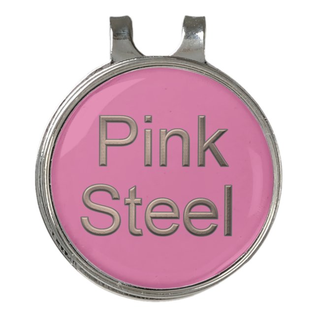 Pink Steel name hat clip (Front)