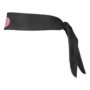 Pink Steel oval black checker plate headband