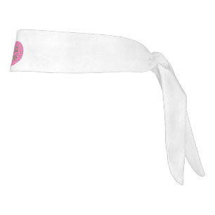Pink Steel oval white checker plate headband